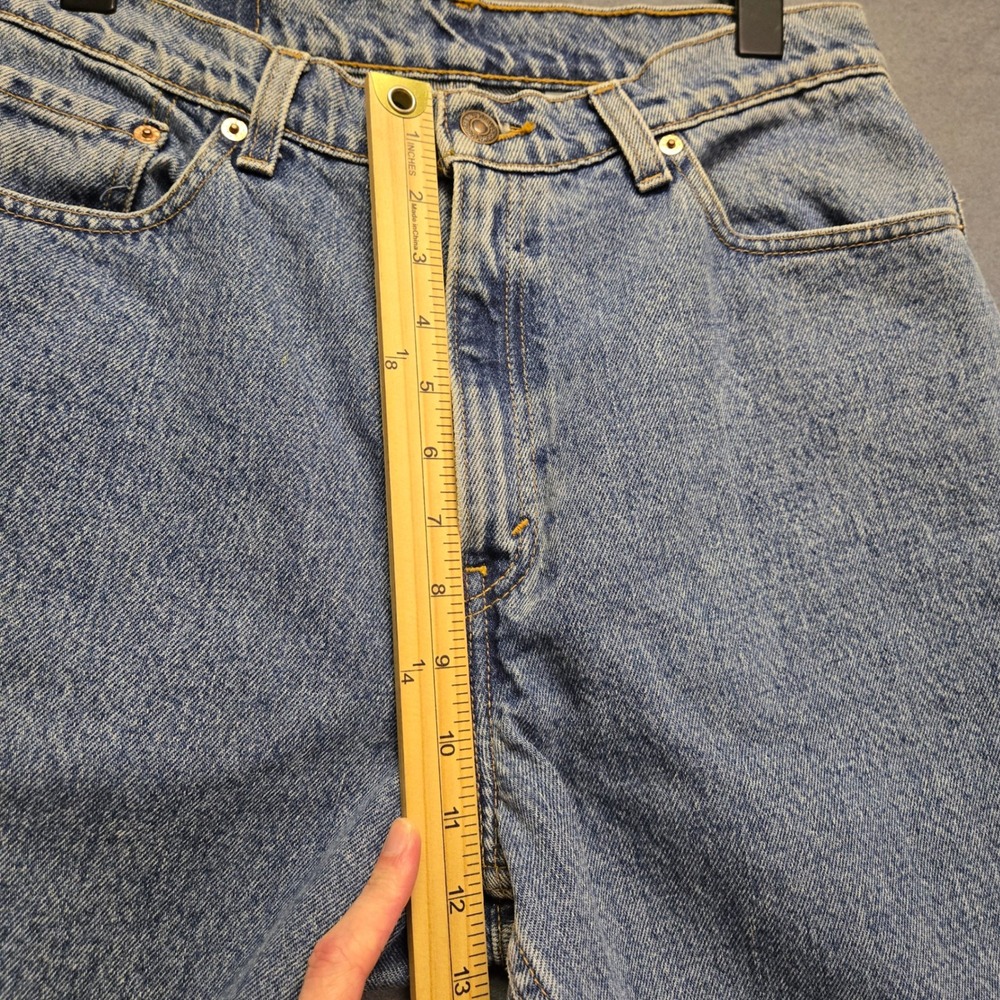 Levi's 512 Slim Fit Straight Leg Vintage 90s Jeans 12 Reg S Blue High Waisted - Picture 12 of 13